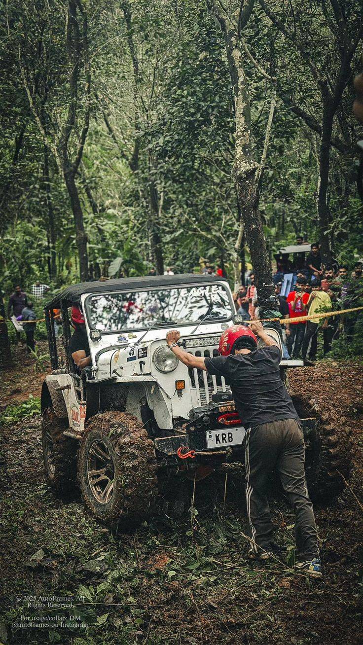 Off-road jeep ride through Wayanad forest